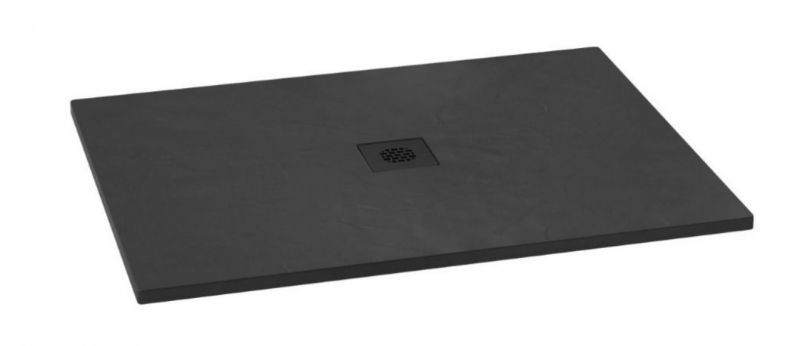 A black tray with a hole in the middle on a white background.