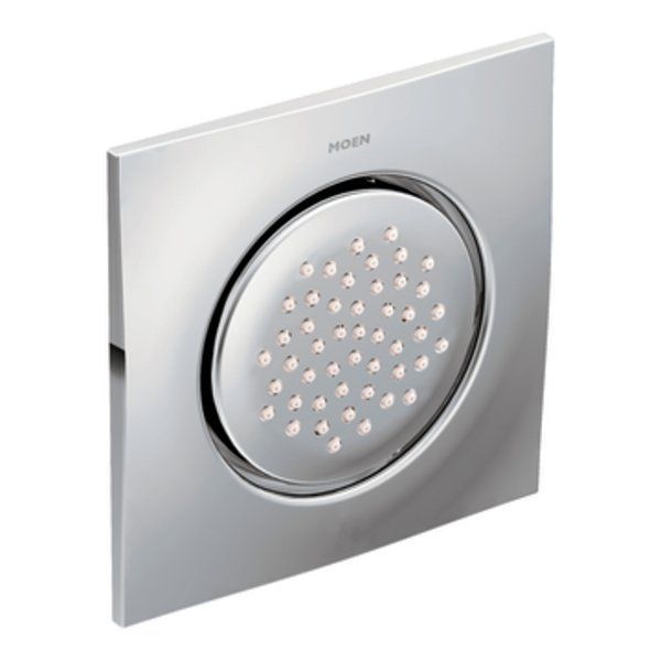 A close up of a shower head with holes in it