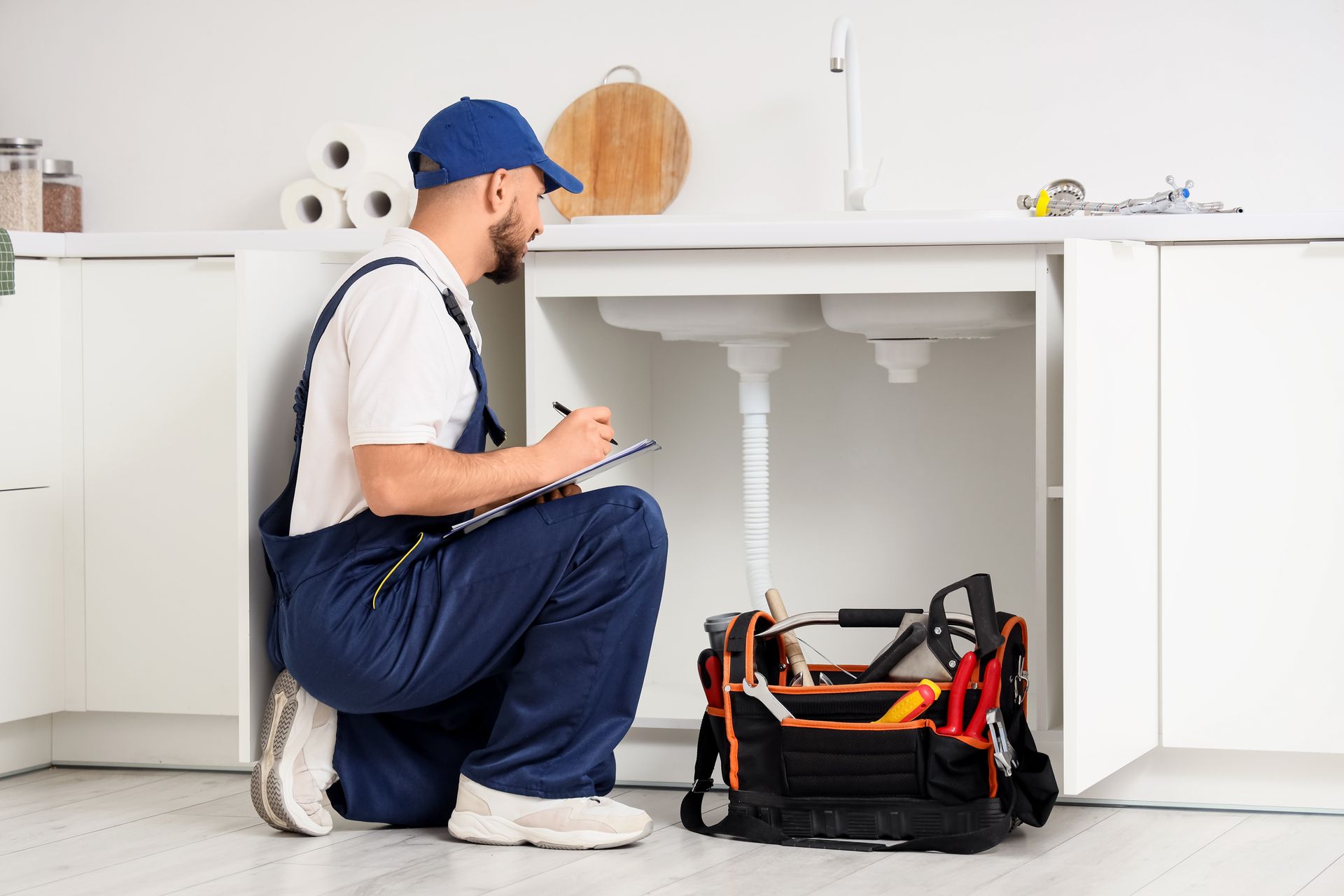 White Bathroom Pipes