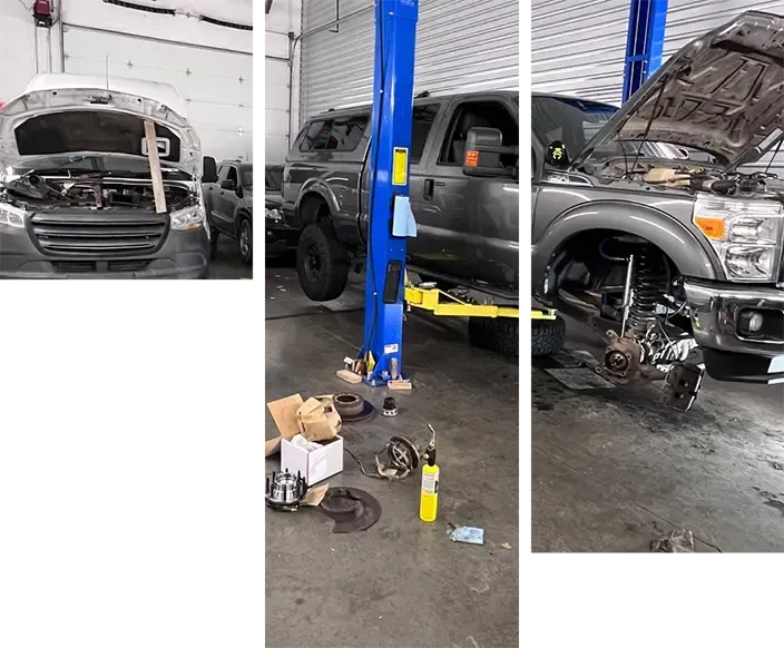 Cars in a garage being worked on | Mike's Garage CC