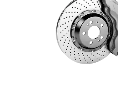 Perforated disc brake with caliper, chrome finish. | Mike's Garage CC