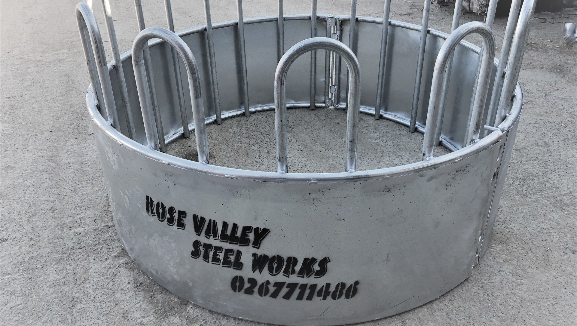 close up of rose valley steel works branding on steel barrel 