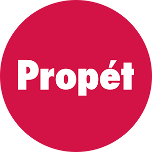 A red circle with the word propét on it