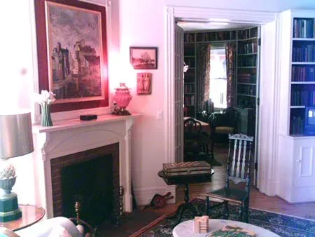 Fireplace in Livingroom — Lancaster, NY — Sassafras Bed & Breakfast