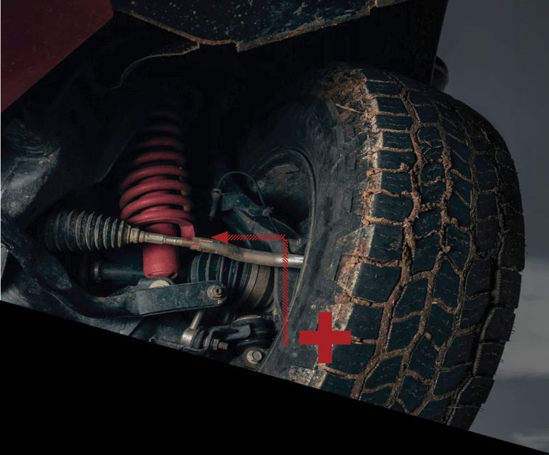 Nissan Navara WARRIOR. Tougher. Higher. Wider. Upgraded with compliant springs and recalibrated dampers.