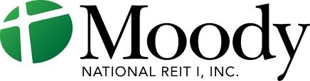 Logo of Moody National REIT I, Inc. with a green circle and cross design on the left, black text on the right.