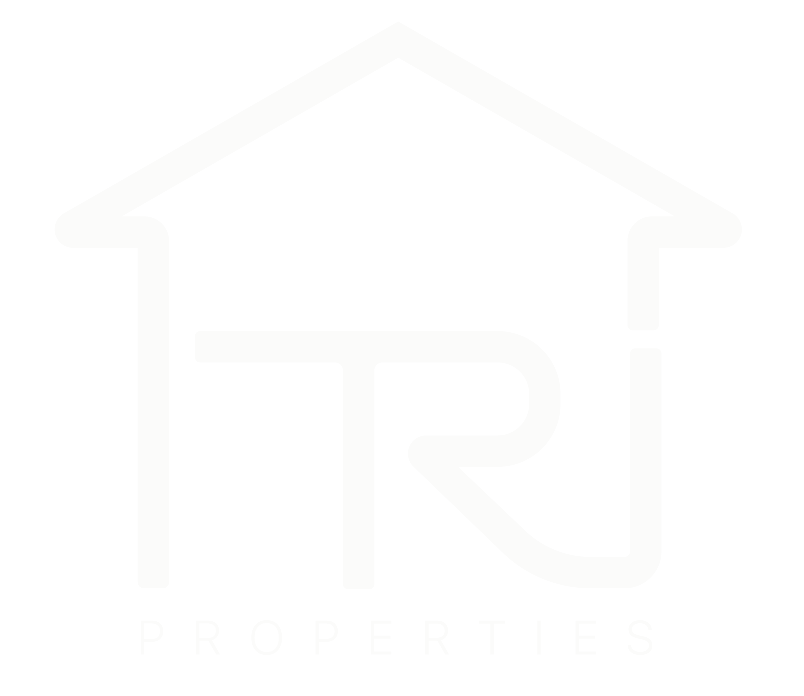Triproperties white logo - footer, go to homepage