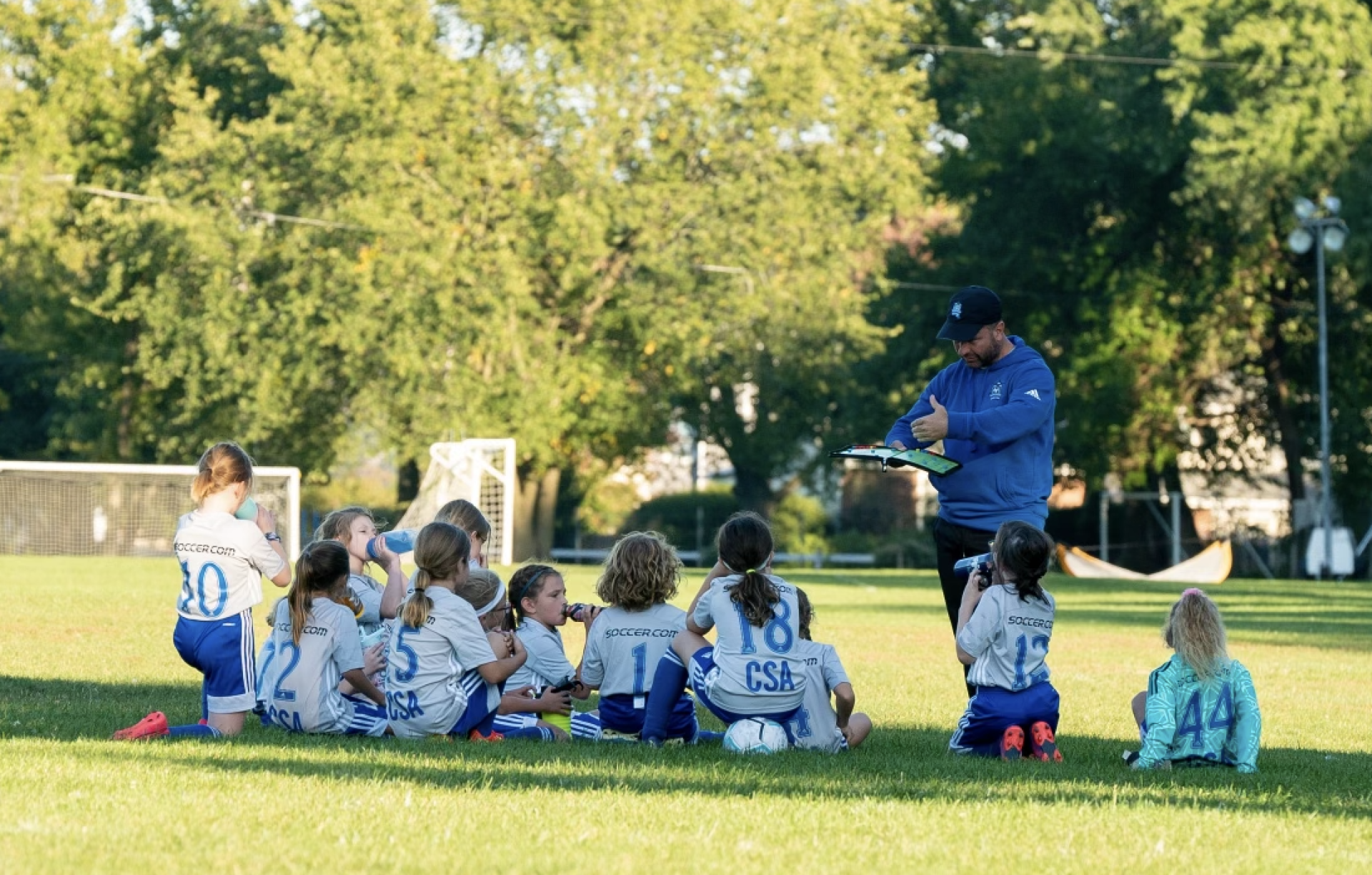Youth Soccer Camp in Elgin, IL with young athletes practicing ball control