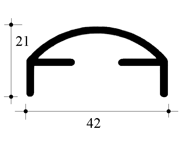 Un disegno in bianco e nero di un cerchio con misure su uno sfondo bianco.
