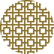 Uno schema circolare di quadrati in un cerchio su uno sfondo bianco.