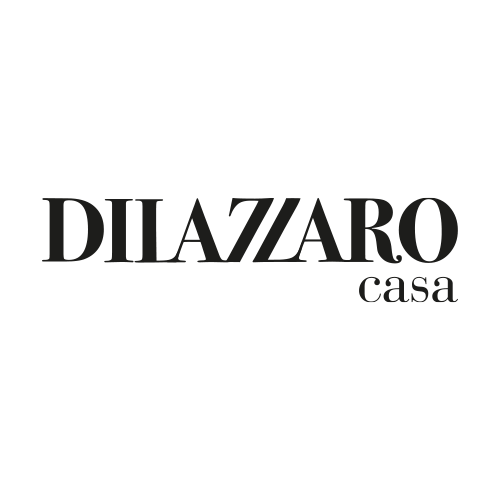 Logo DILAZZARO casa in testo serif nero su sfondo bianco