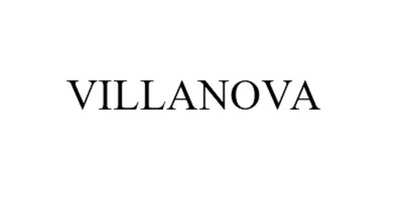 Logo “VILLANOVA” nero centrato su sfondo bianco.