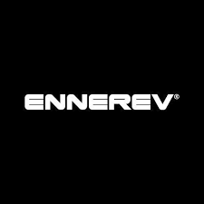Logo ENEREV in bianco su sfondo nero.