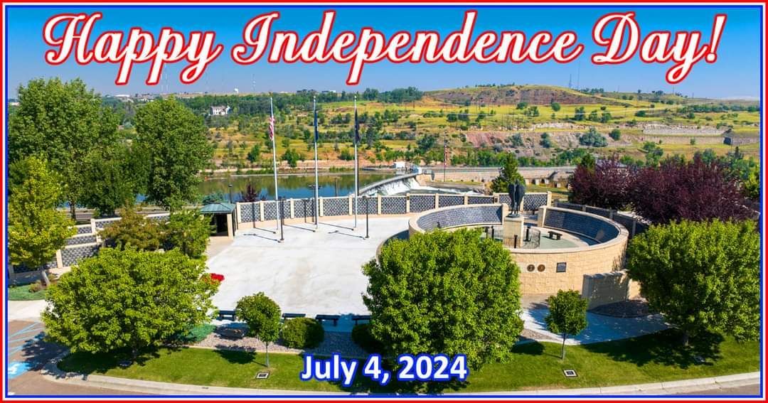 An aerial view of a park on july 4th 2024