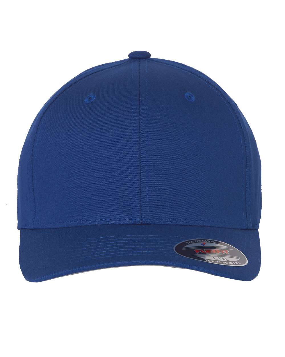 Blue baseball cap with a curved brim.