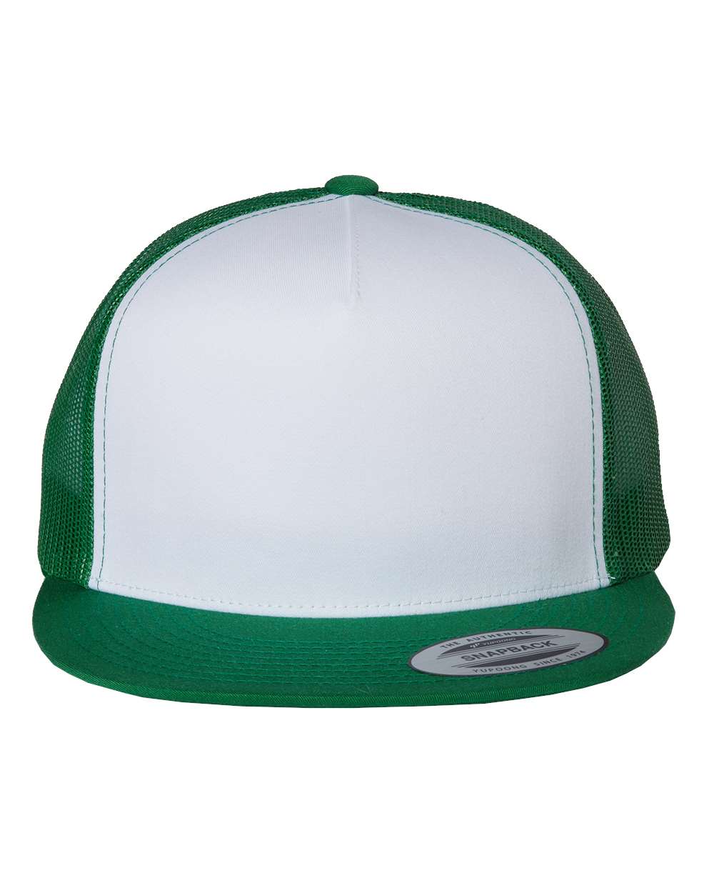 Green and white trucker hat.