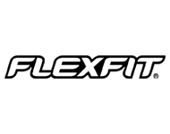 Flexfit logo in black and white. Text reads “FLEXFIT” with a registered trademark symbol.