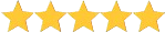 Five gold stars in a row