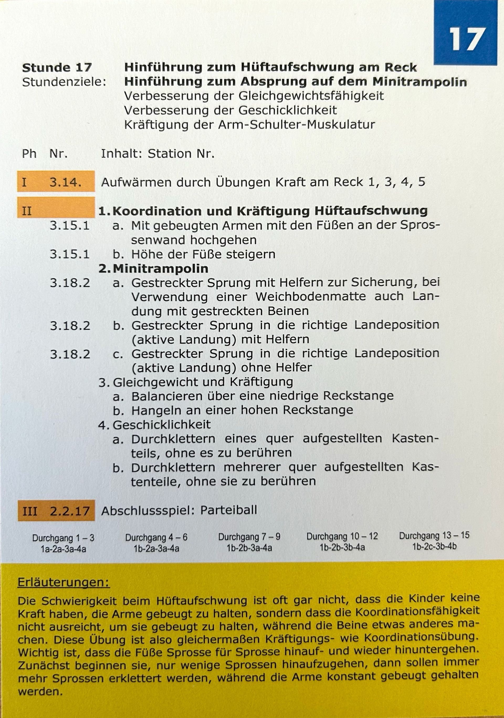 Axel Fries: Stundenplanungen Turnen lernen (fast) ohne Hilfestellung