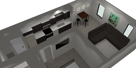 Unit D 6, 1 bed, 1 bath