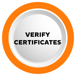 Click here to verify a certificate Verify course certificates button