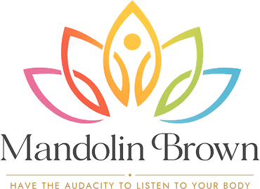 Logo: Colorful lotus flower with the name