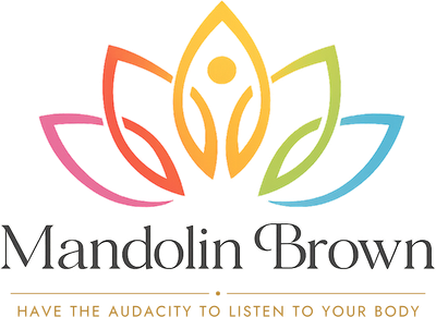Logo: Colorful lotus flower with the name
