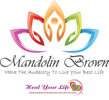 Logo: Colorful lotus flower with the name 