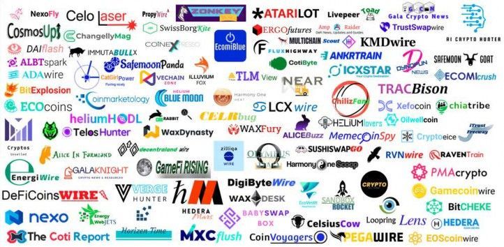 Collage of many colorful company logos on a white background, including technology and telecom brands
