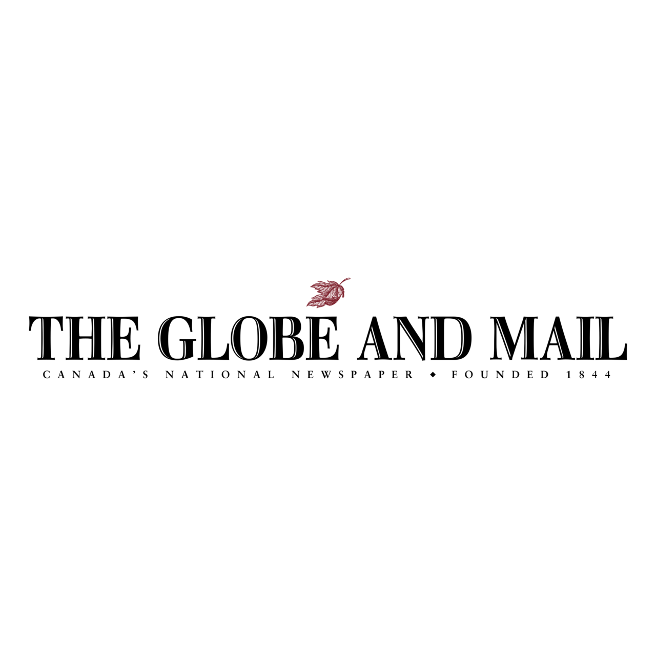 The Globe and Mail logo in black text with a small red emblem above it on a white background