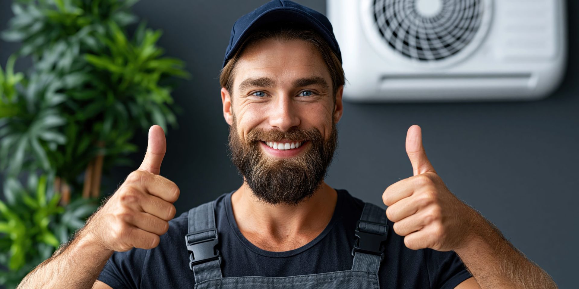Male technician working on a HVAC system. Male technician working on a HVAC system.