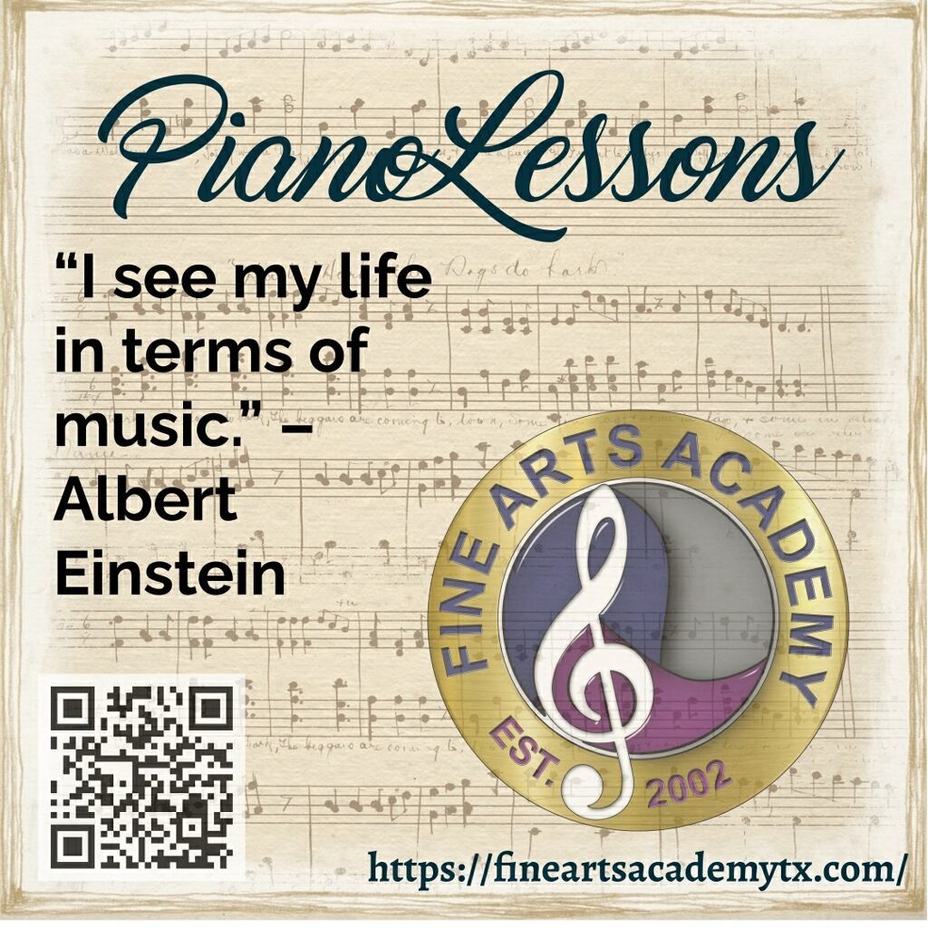 A poster that says piano lessons on it