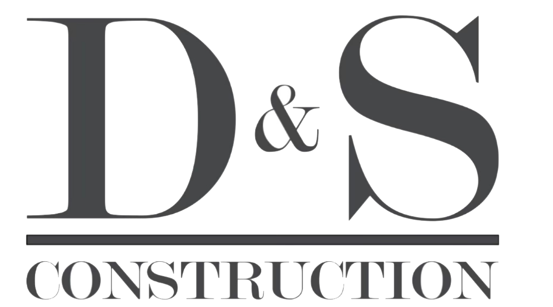 D&S Construction logo with stylized initials and the company name below, all in gray.