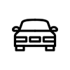 Car icon, front view.