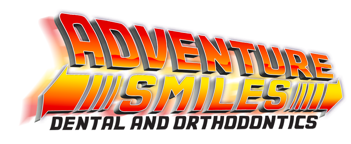 Adventure Smiles Dental and Orthodontics logo in orange and yellow, with a shadow effect. Adventure Smiles Dental and Orthodontics -Pasadena
