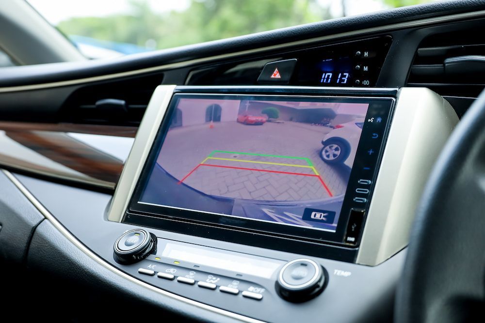 A Car With a Rear View Camera on the Dashboard — Crakka Windscreens in Diamond Beach, NSW