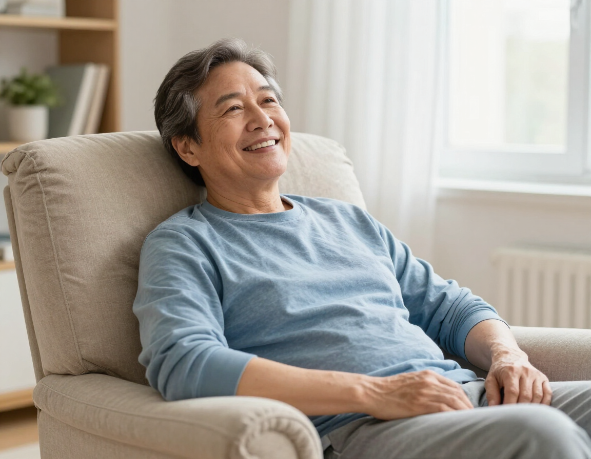 Patient resting during recovery after wisdom teeth removal