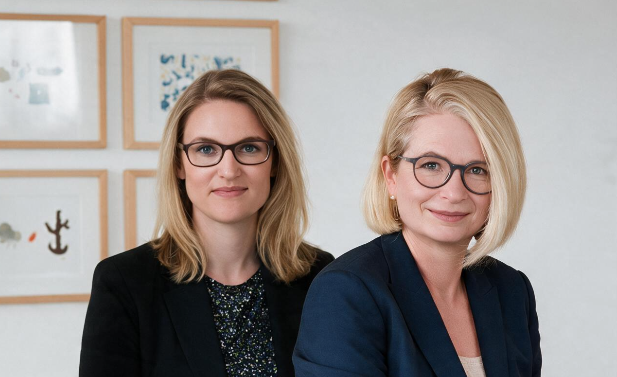 Portraitaufnahme zweier Personalexpertinnen in den LAUTER Büroräumen