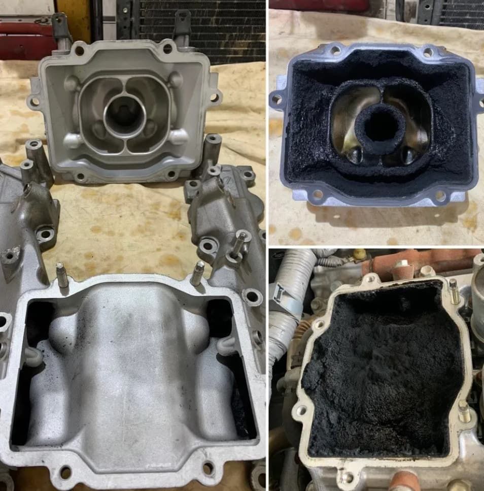 A Collage Of Pictures Showing Different Stages Of A Car Engine — Brad's Auto Electrical in Mareeba, QLD