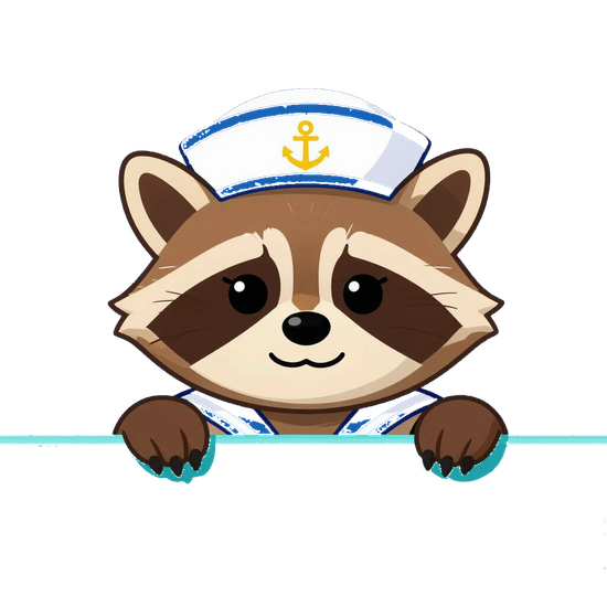 Sailor raccoon mascot