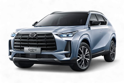 Silver SUV in front three-quarter view on a white background
