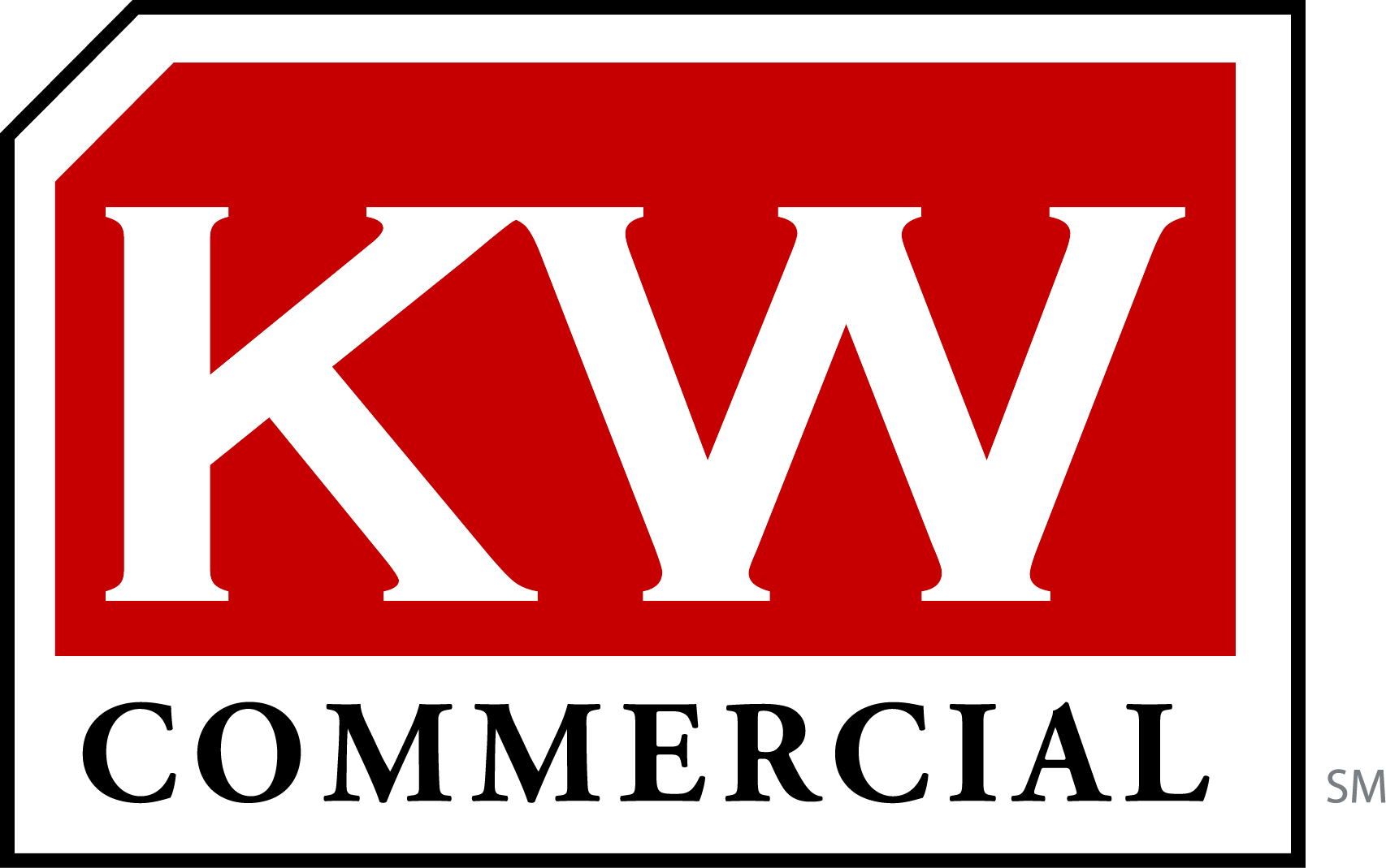Red and white KW COMMERCIAL logo.