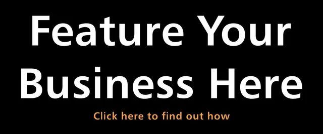 A black background with white text that says `` feature your business here ''