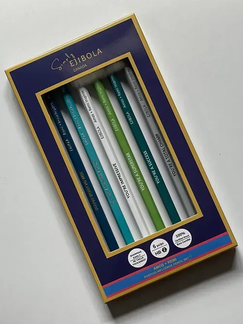 A set of chibola pencils in a box