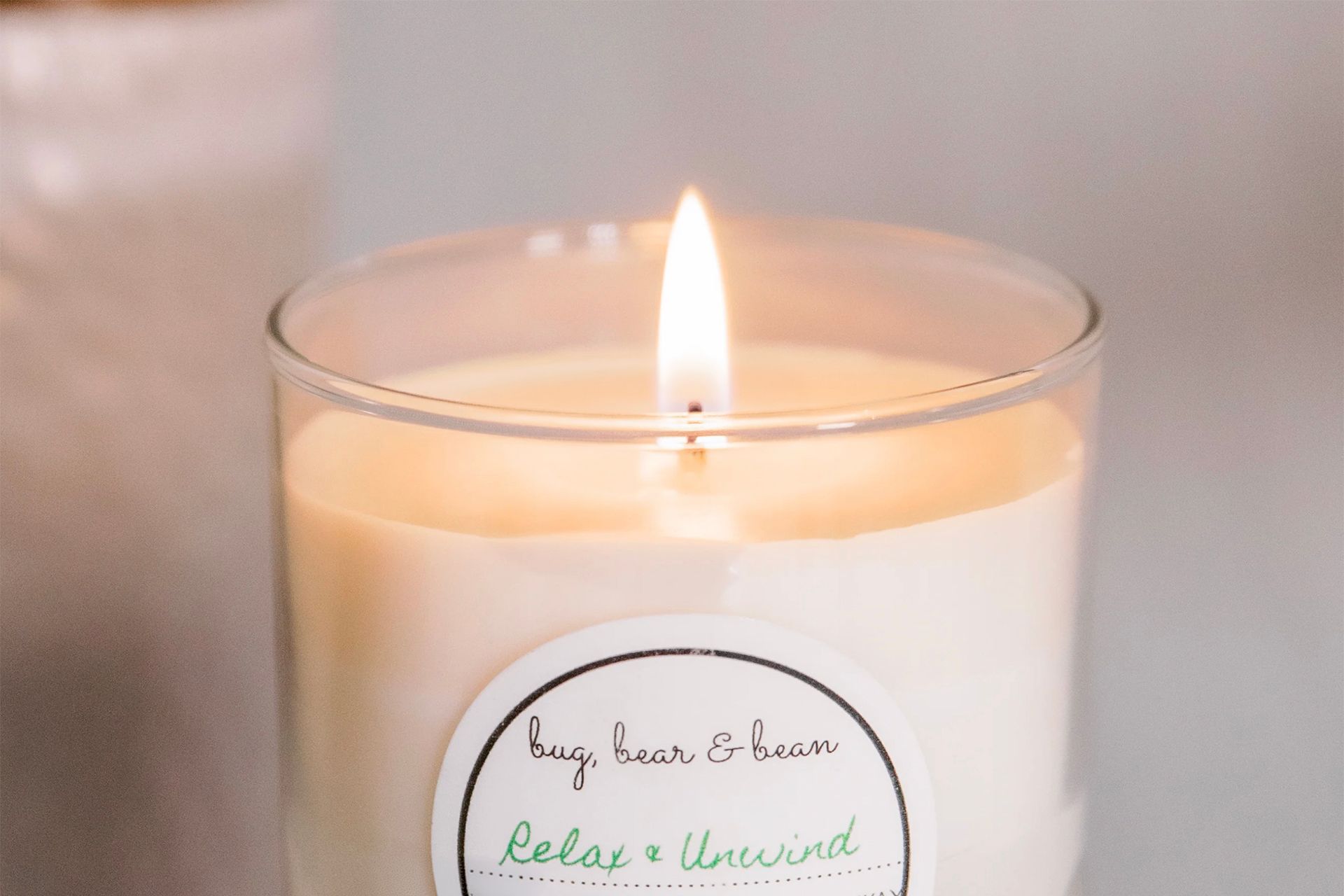 hand-poured scented, soy wax candles