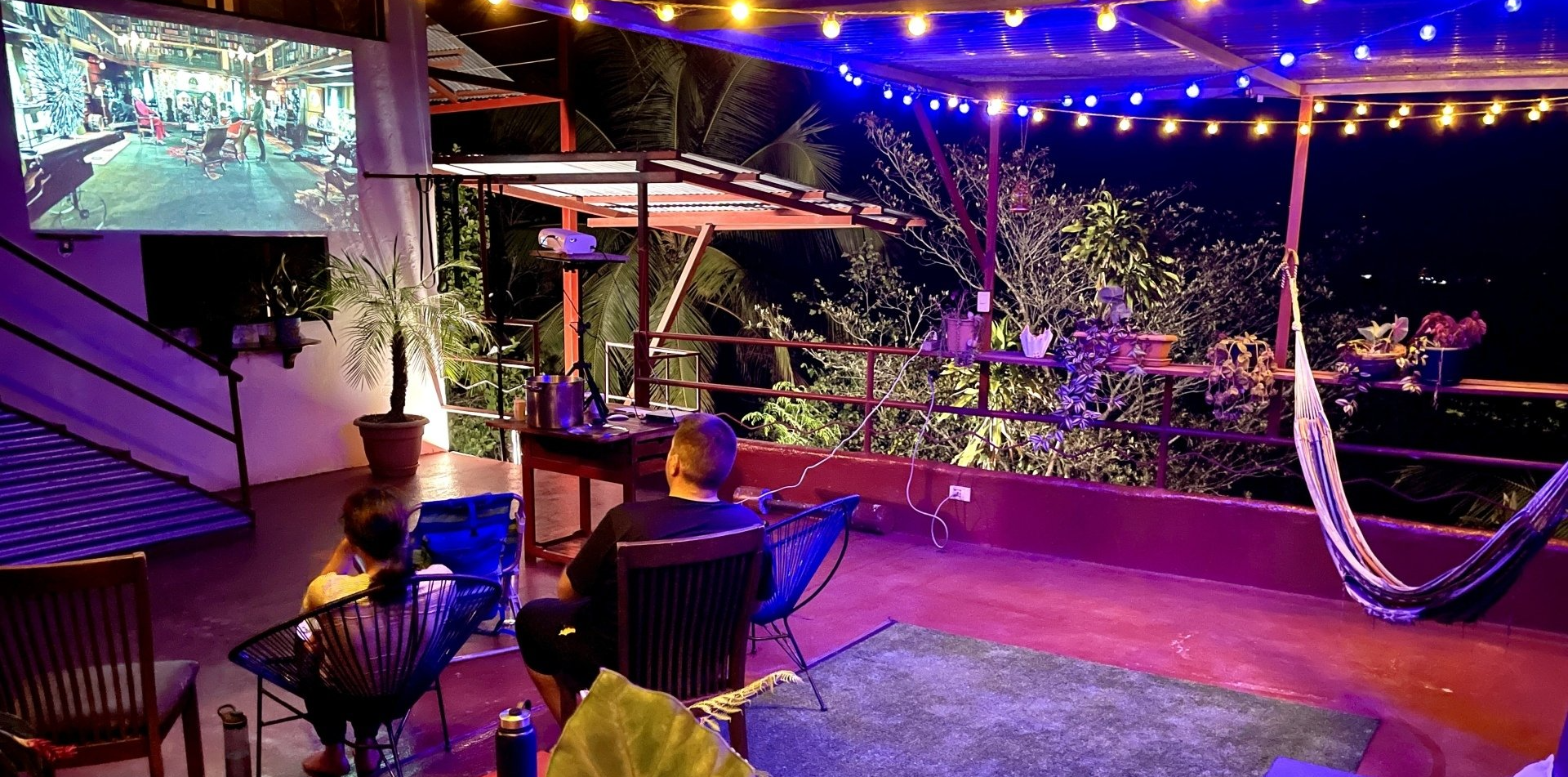 Movie night at this eco hotel in Quepos