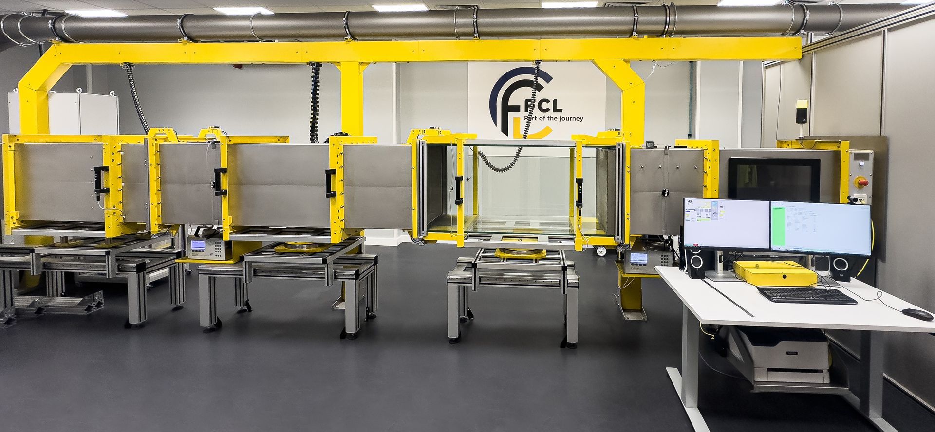 Research & Development - Topas ALF 114 test cell system for air filter testing.