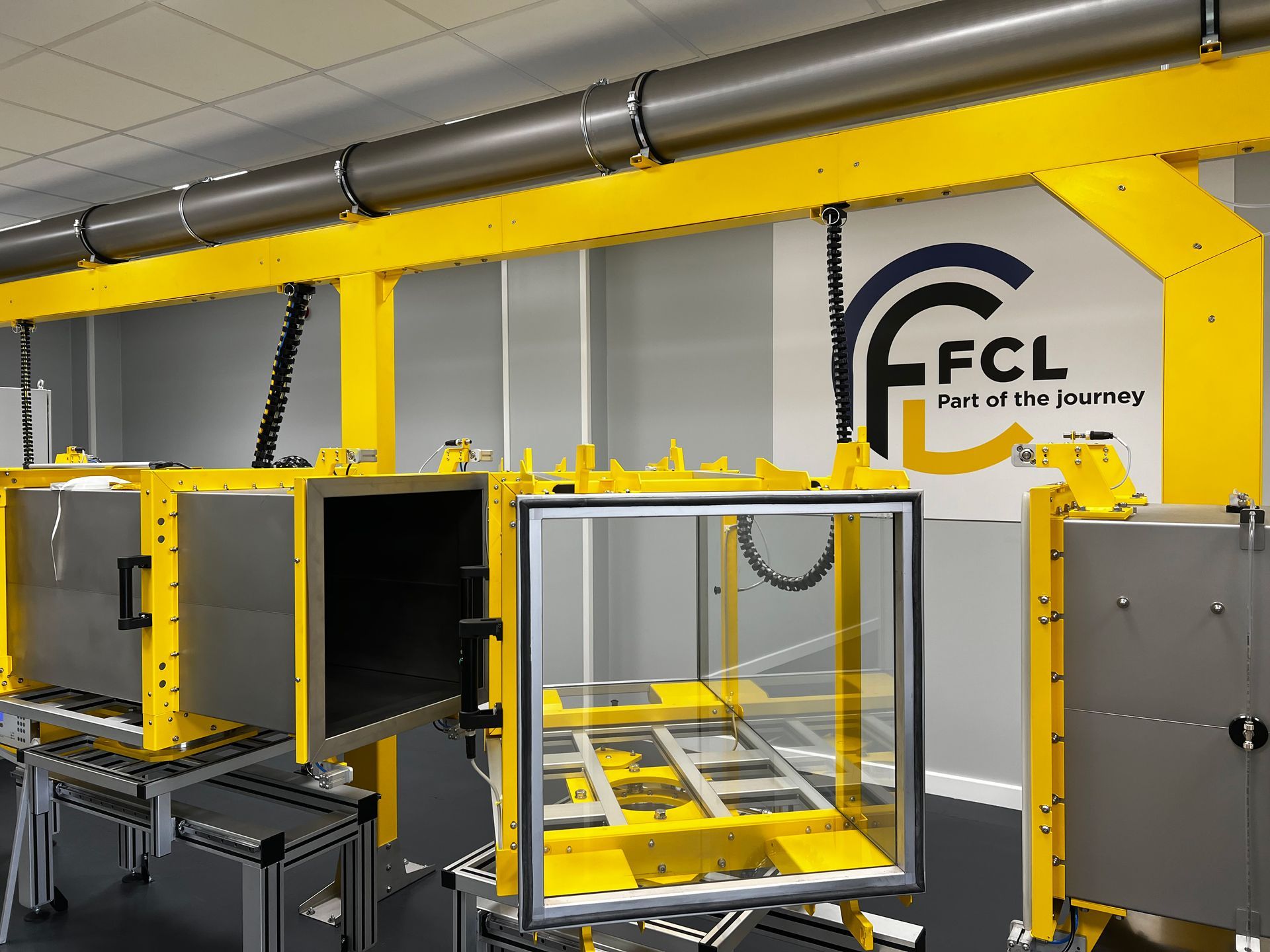 Research & Development - Close-up image of the Topas ALF 114 test cell system for air filter testing.