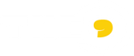Yellow, stylized comma symbol on a white background.