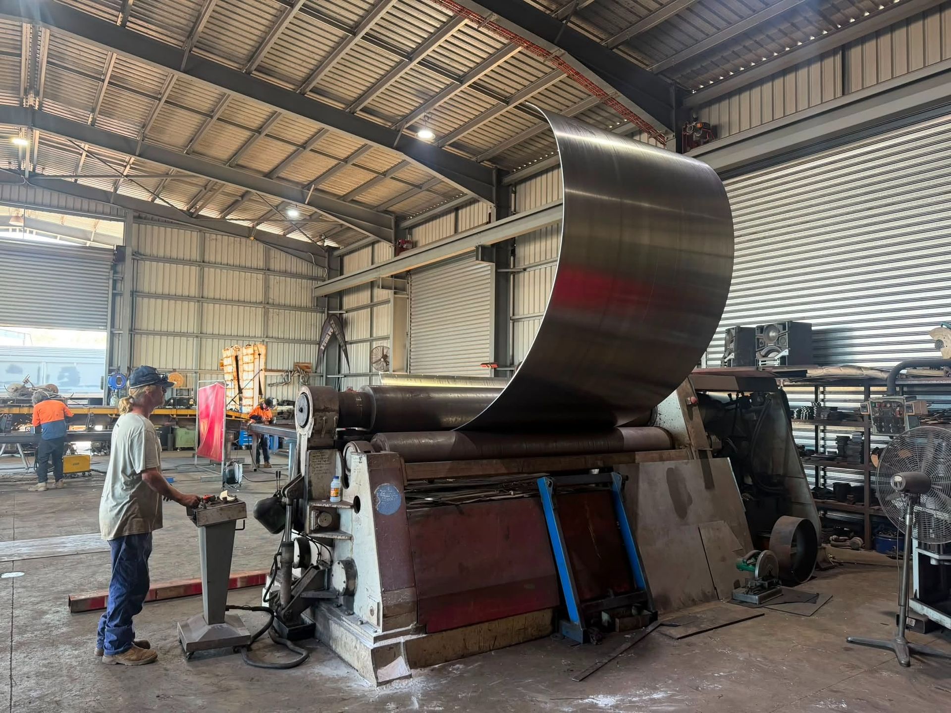 Worker Doing Steel Fabrication in Darwin
